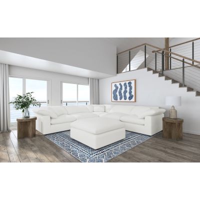Raleigh 6-piece Boucle Upholstered Modular Sectional Ivory