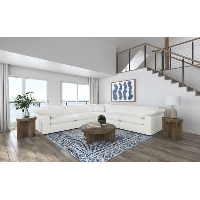 Raleigh 5-piece Boucle Upholstered Modular Sectional Ivory