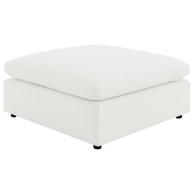 Raleigh Boucle Upholstered Ottoman Ivory