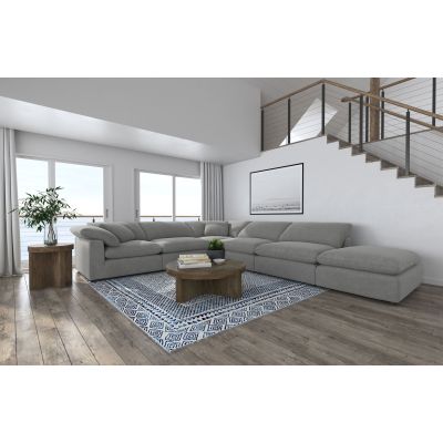 Raleigh 6-piece Boucle Upholstered Modular Sectional Grey