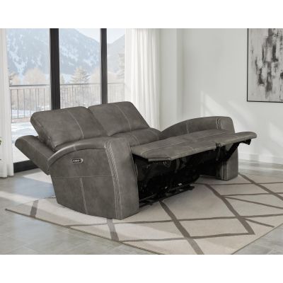 Brickston Triple Power Reclining Loveseat Charcoal