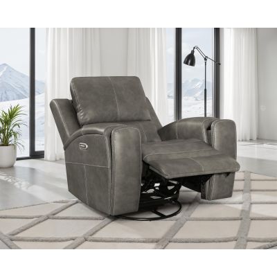 Brickston Triple Power Swivel Glider Recliner Charcoal