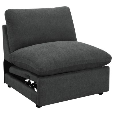 Collins Modular Power Armless Recliner Dark Grey