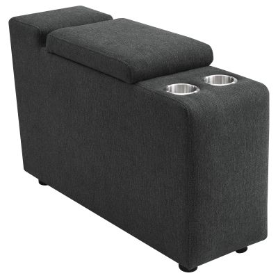 Collins Upholstered Modular Storage Console Dark Grey