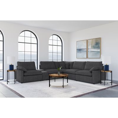 Collins 6-piece Modular Power Reclining Sectional Dark Grey