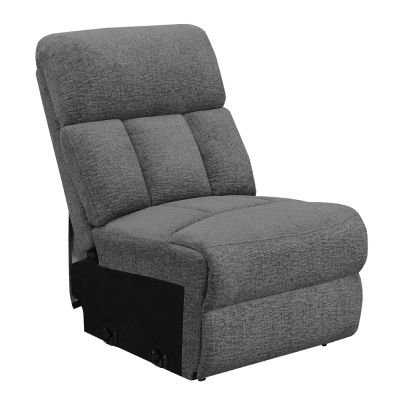 Bahrain Upholstered Armless Chair Charcoal
