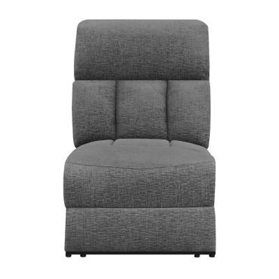 Bahrain Upholstered Armless Power Recliner Charcoal