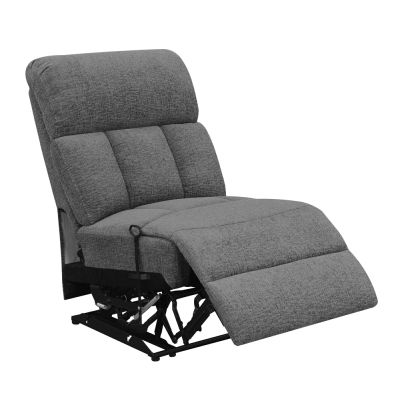Bahrain Upholstered Armless Recliner Charcoal