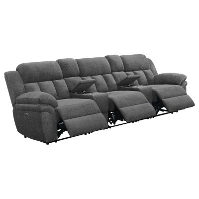 Bahrain 5-piece Power Home Theater Seating Charcoal