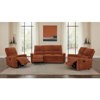 Navarro 3-piece Upholstered Reclining Sofa Set Orange
