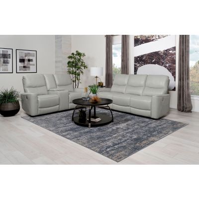 Greenfield 2-piece Power Reclining Sofa Set Dove Grey