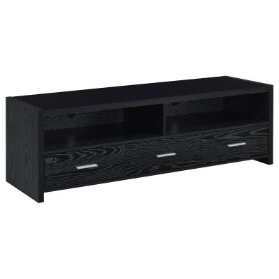 Alton 3-drawer Engineered Wood 61-inch TV Stand Black Oak