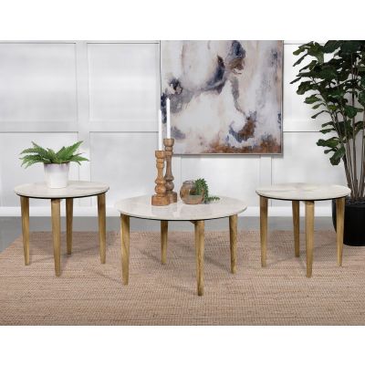 Aldis 3-piece Coffee and End Table Set White