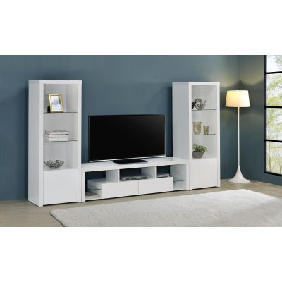 Jude 3-piece 71-inch TV Entertainment Center White High Gloss