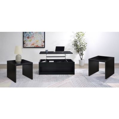 Knapp 3-piece Lift Top Coffee Table Set Black