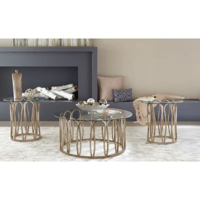 Monett 3-piece Coffee and End Table Set Chocolate Chrome