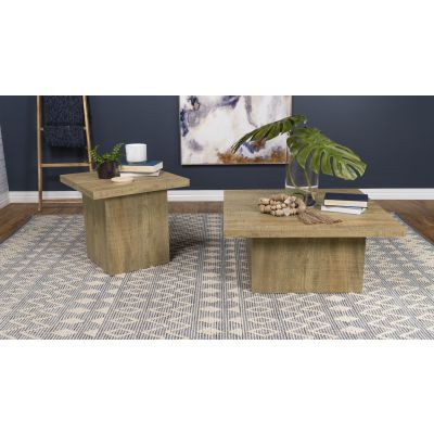 Devar 2-piece Square Coffee and End Table Set Mango