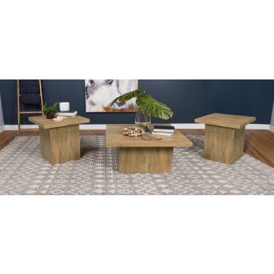 Devar 3-piece Square Coffee and End Table Set Mango