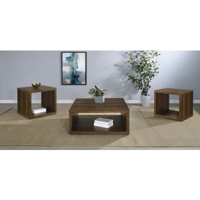 Frisco 3-piece Coffee and End Table Set Dark Pine