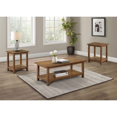 Payne 3-piece Coffee and End Table Set Distressed Brown