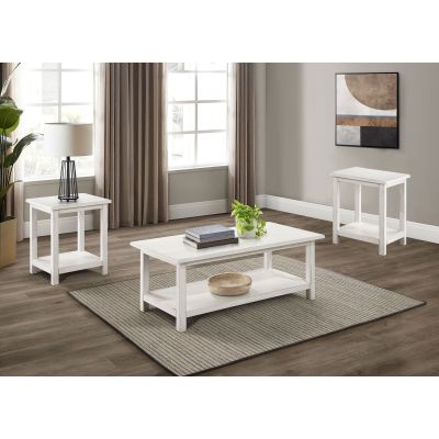 Payne 3-piece Coffee and End Table Set Distressed White