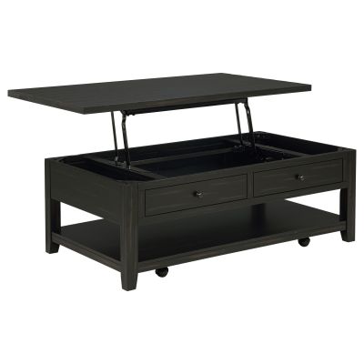 Payne 48-inch Mobile Lift Top Coffee Table Distressed Java