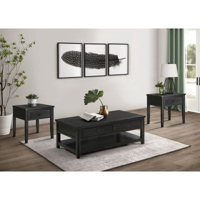 Concord 3-piece Coffee and End Table Set Distressed Java