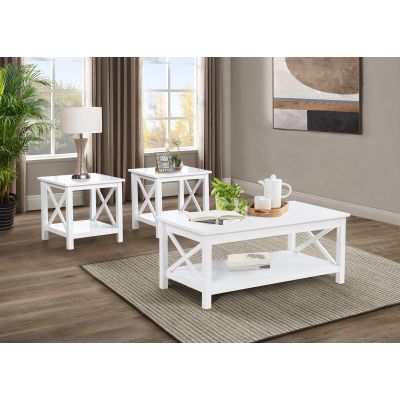 Skyview 3-piece Rectangular Lift Top Coffee Table Set White