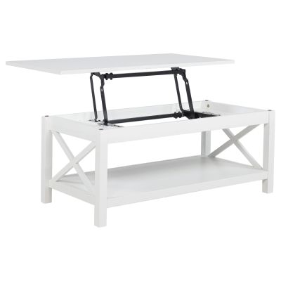 Skyview 44-inch Rectangular Lift Top Coffee Table White