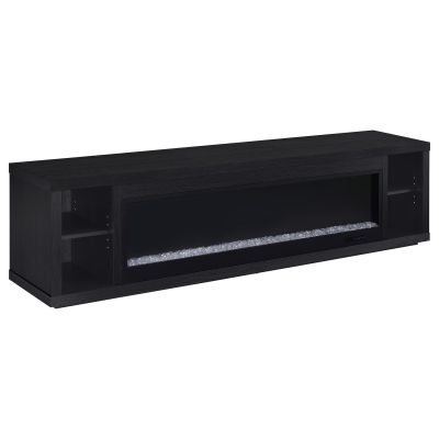 Deiter 79-inch TV Stand Fireplace Media Console Black