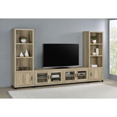 Sachin 3-piece 79-inch TV Entertainment Center Antique Pine