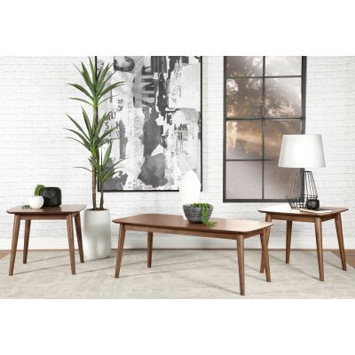Radley 3-piece Rectangular Coffee Table Set Natural Walnut