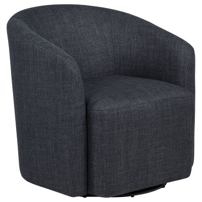 Mossbrook Fabric Upholstered Swivel Accent Chair Anthracite