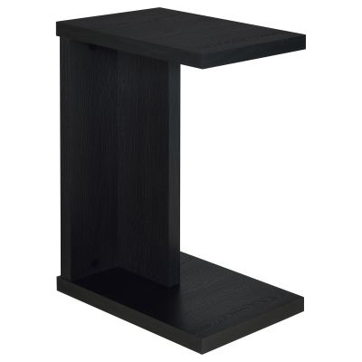 Clower Engineered Wood C-Shaped Sofa Side Table Black